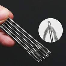 8pcs/Pack Extra Large Eyed Needles, Professional Home Decor Needles For Sewing, Embroidery And Knitting - Silver - View 4