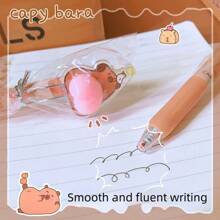 10/6/3/1pc(S) Capybara Butt Shaped Squeeze Stress Relief Cartoon Decorative Ballpoint Pen