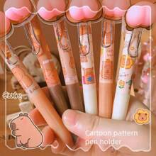 10/6/3/1pc(S) Capybara Butt Shaped Squeeze Stress Relief Cartoon Decorative Ballpoint Pen