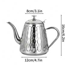 1 pieza Hervidor de té Cabilock para estufa Jarra de vertido en forma de cuello de cisne de acero inoxidable Hervidor de agua para té y café dorado, para exteriores, campamento - Multicolor - Ver 4
