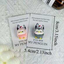 Du bist mein Schätzchen Pinguin Kuschel Karte - mit bezaubernder 3D Pinguin Paar Liebende, liebenswürdige Valentinstag Karte für den Partner, einzigartiges Geschenk für Geburtstag, Hochzeitstag, Vermissen Dich Erinnerungsstück, Mini Geschenkkarte für Valentinstag, Schulanfang, Freundschaftstag, Ostern, Muttertag, Vatertag, inspirierendes Geschenk für kleine Unternehmen, für Freund/Freundin - Pink - Übersicht 4