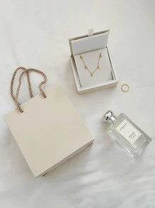 1pc Cute Solid Color Jewelry Handbag, Elegant Jewelry Packaging Bag, Ideal Gift Bag For Accessories. Suitable For Holiday, Wedding, Birthday, Graduation Season Gift Packaging