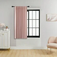 Bộ 1 hoặc 2 tấm rèm cửa có thể điều chỉnh kích thước, rèm che nắng dạng túi thanh cho phòng khách, văn phòng, phòng ngủ, rèm cách nhiệt màu trơn tiết kiệm năng lượng - Hồng - Xem 36