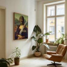 1 pieza, Arte de pared de la Mona Lisa, parodia vibrante y de moda de decoración de pinturas famosas, estilo estético universitario interesante, impresión de póster vintage en lienzo, pintura de lienzo minimalista, apto para decoración del hogar, carrito de bar, cafetería, patio, club, sala de música, regalo de cumpleaños, sala de estar, dormitorio, oficina en casa, cocina, decoración del baño, el regalo perfecto para tus amigos, regalo de decoración de pared de 20*28 pulgadas, sin marco - A - Ver 5