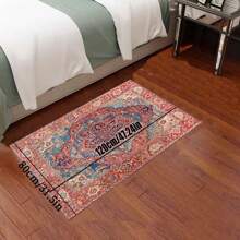 1 peça Tapete para decoração de quarto com Impressão de Flores e Geométrica Retrô