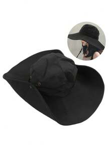Women's Wide Brim Foldable Sun Hat, Large Brim Sun Protection Fishing Hat, Suitable For Hiking, Beach, Camping - Multicolor - View 4