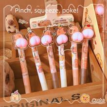 10/6/3/1pc(S) Capybara Butt Shaped Squeeze Stress Relief Cartoon Decorative Ballpoint Pen