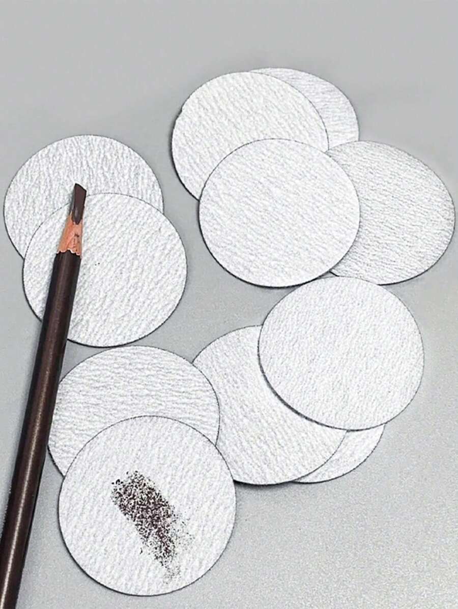 10 件指甲和眉笔削尖砂纸砂纸板,用于眉笔化妆的美甲工具削尖,美甲用品,美甲工具,美甲工具,返校,指甲,用于按压指甲的美甲工具 - 彩色 - 查看 1