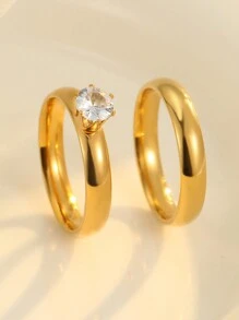 1pc Inner Hole Custom Personalized Name Ring, Father's Day Mother's Day Valentine's Day Birthday Commemorative Gift,Christmas Graduation Family High-End Gift For Friends Classmates Silver,Gold Fashion,Autumn Fashion,Vintage