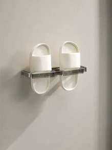 1pc Bathroom Non-Perforated Slipper Rack, Toiletries Storage, Shoe Organizer, Toilet Wall Mounted Drainage Rack