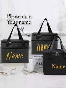 Customized Insulating Lunch Bag Custom Name Pattern Women Cooler Handbags Student Thermal Lunch Bags For Work Canvas Food Tote Bag Thermal Bag For Women Kids Insulated Refrigerated Lunch Box Bag For Man Picnic Bag Fridge Bag Cooler Lunch Box Ice Pack Food Storage Bag