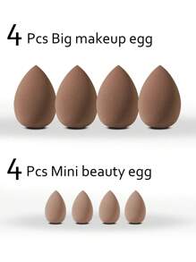 4/8-delige set make-uptools: make-upsponsjes, make-uppoederdons, mini-gezichtsmake-uptools, professionele make-uptools, beautyspons, ultrazachte concealerspons, geschikt voor vloeibare en crèmemake-up, make-upsponsjes voor nat en droog gebruik, draagbare reismake-uptools, herbruikbare make-uptools, mengcontainer geschikt voor alle huidtypes