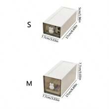 Rabbit Kawaii Desktop Organizer Office Transparent Drawer Student Desk Stationery And Sundry Storage Shelf Pen Holder Stationery