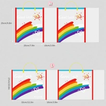 30个彩虹生日礼品袋，透明手提袋，女士礼品包装袋，适合情人节、派对假期、生日礼物包装袋 - 彩色 - 查看 8