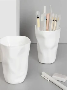 1pc Fashionable Desk Organizer Box, Minimalist Design For Office Desk Trash Can, Stationery Storage Pen Holder, Jewelry Box, Decorative Desk Accessory Gift