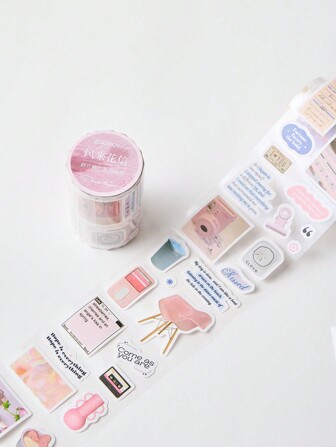 1pc Vintage Uncuttable DIY Decorative Scrapbooking Washi Tape Set Back To School