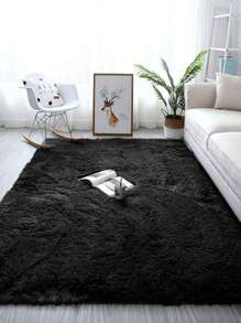 Plush Rug 180 Cm X 200 Cm To Create A Modern Decoration In Any Area Of The Home. Various Colors. - Black - View 4