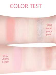 Self-Care Facial Palette Highlight And Contour Palette Matte Highlighter - VE01 Sweet Plum Pink - View 6