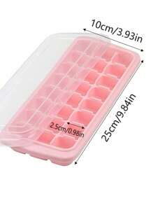 CAFELFFE 1/2 件冰箱冰格硅胶模具，现代透明 24 格冰箱冰格制造托盘