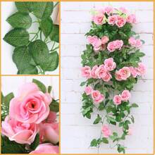 Artificial Flower Rattan Fake Plant Vine Decoration Hanging Flowers For Home Wed Party Interior Outdoor Decoration