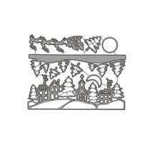 1pc Christmas And Winter Metal Die Cuts - Santa Claus And Reindeer Patterns For DIY Greeting Cards, Scrapbooking, And Holiday Decorations - Silver - View 6