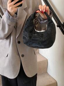 Fashionable Casual Versatile Solid Color Minimalist Shoulder Bag