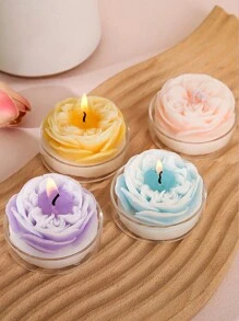 1 盒奥斯汀玫瑰形蜡烛、香薰蜡烛、蜡烛、装饰蜡烛、大豆蜡烛、最好的朋友礼物、送给女人的礼物、蜡烛家居装饰、情人节礼物、情人节、情人节、情人节蜡烛生日毕业 - 彩色 - 查看 9