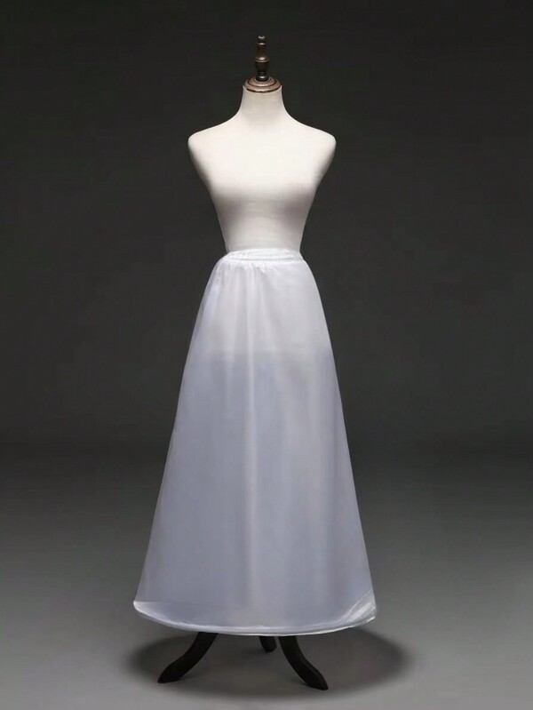 Vestido de noiva de crinolina para festa de casamento, saia de baixo, saia de arco império, slip