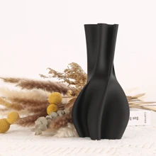 Elegant Bohemian Black Plastic Vase - Ideal For Farmhouse Decor, Tabletop, Bookshelf, Wedding And Party Decoration Home Decor Room Decor Flower Vase Glass Vase
