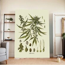 Chic Vintage Botanical Canvas Prints -  Herb & Medicinal Plant Wall Art For Living Room, Kitchen Decor - Unframed - View 1