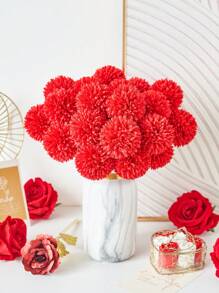 Bó hoa giả gồm 8/16 bông cúc, bồ công anh, cẩm tú cầu, thích hợp làm quà tặng cho bạn bè, cô dâu, trang trí đám cưới, nhà cửa, văn phòng, quán cà phê, tiệc tùng. - Đỏ - Xem 5