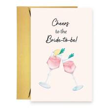 1pc Funny Bridal Shower Card, Wedding Congratulations Card, Bachelorette Party Card, Bridal To Be Gift, Cheers To The Bride To Be