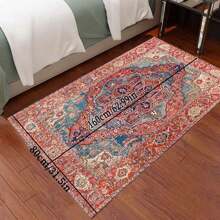 1 peça Tapete para decoração de quarto com Impressão de Flores e Geométrica Retrô