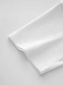 Happy Valentine'S Day Women's   Playera Estampada De Mujer Con Diseño Oso Sorpresa, Blusa Casual Dama Moderna Y Juvenil T-Shirt, Women's 220g Round Neck Casual Heavy Pure Cotton T-Shirt (1 PC) - White - View 4