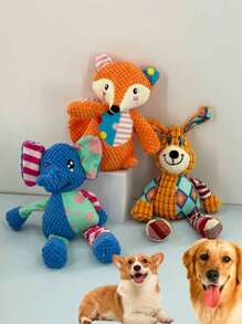 1 đồ chơi thú cưng hình voi nhồi bông dễ thương có âm thanh, đồ chơi nhai cho chó, đồ chơi giải đố tương tác để giải trí và huấn luyện thú cưng - Nhiều màu - Xem 1