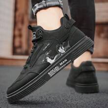 时尚男鞋防滑耐磨男士运动鞋男士休闲运动鞋男士运动鞋男 - 黑色 - 查看 5