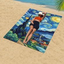 1 pièce Serviette de plage en fibres ultra-fines motif point de croix, serviette de plage séchage rapide, serviette d'absorption pour la transpiration quotidienne, serviette de bain absorbante, impression numérique, serviette de bain super grande pour la plage, l'hôtel, la natation, le sport en extérieur