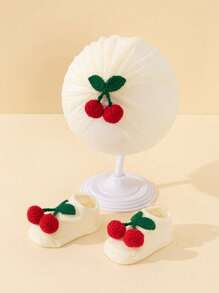 1 Set Baby Girl Cute Cherry Lace Hollow Out Sunhat And Socks, Fresh Style For Spring/Summer - 1PC - View 14