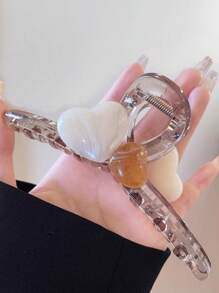 1 szt. Wysokiej jakości, mieszana kolorystycznie, duża spinka do włosów w kształcie serca, akcesorium do włosów, prosty i świeży, elegancki prezent dla kobiet na Walentynki, spinki do włosów, spinki do włosów, spinki do włosów, spinka do włosów, akcesoria do szkoły, akcesoria do włosów na jesień i zimę dla kobiet, stroje wakacyjne, kobieta