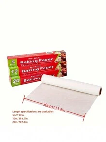1/3 卷，耐热不粘烘焙纸卷，一次性空气炸锅内衬 - 196.85 英寸/393.7 英寸长，不粘耐热烤盘，防水防油烹饪纸，烘焙工具，适用于空气炸锅和烹饪，必备厨房配件