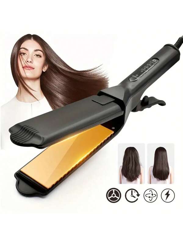 Lisseur électrique à cheveux, fer à friser double fonction, fer à friser professionnel pour tous types de cheveux (UE)