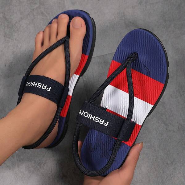 Men's Summer Outdoor Beach Sandals, Casual Thong Slippers, Fashionable Handcraft