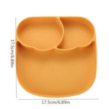 1 pezzo Piatto per bebè e bambini piccoli - Antiscivolo, con super forte quadrupla ventosa - Piatti in silicone con ventosa al 100% per neonati - Piatti divisi per bambini/neonati - Con ventose