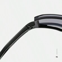 1 副时尚多彩大框户外运动护目镜，成人防风防沙徒步护目镜，山地自行车骑行护目镜和驾驶护目镜 - 彩色 - 查看 5