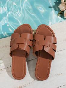 Giày sandal đế bằng in họa tiết rắn dáng rộng dành cho nữ, phù hợp cho mùa xuân và mùa hè ngoài trời, kỳ nghỉ, trang phục thường ngày. Giày mùa hè thoải mái, thiết kế hở mũi thời trang, thoáng khí, dép sandal thường ngày đa năng phù hợp với mọi trang phục. Phù hợp với váy, bãi biển, tuần trăng mật, phong cách Bohemian, dép xỏ ngón, giày đế bằng thường ngày, dép sandal bãi biển - màu nâu - Xem 6