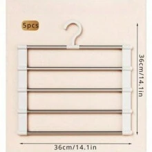 1 pièce Support pliant pour pantalons économisant de l'espace - Boîte d'organisation de penderie en acier inoxydable multi-couches, convient pour les jeans, leggings et pantalons, printemps, minimaliste, hauts d'été