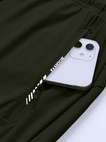 1件装女士夏季薄款冰丝运动裤，裤脚收口，冰凉透气休闲裤，适合户外休闲、运动、徒步等活动。 - 軍綠色 - 查看 4