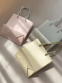 1pc Cute Solid Color Jewelry Handbag, Elegant Jewelry Packaging Bag, Ideal Gift Bag For Accessories. Suitable For Holiday, Wedding, Birthday, Graduation Season Gift Packaging