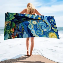 1 pièce Serviette de plage en fibres ultra-fines motif point de croix, serviette de plage séchage rapide, serviette d'absorption pour la transpiration quotidienne, serviette de bain absorbante, impression numérique, serviette de bain super grande pour la plage, l'hôtel, la natation, le sport en extérieur