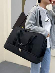 大容量行李过夜旅行包，健身房运动瑜伽手提包，干湿分离单肩手提包带鞋隔层，适用于商务、度假、户外、滑雪、健身、劳保和送货洗漱包洗漱包化妆包化妆收纳海滩沙滩包度假必需品学校用品旅行必需品女士大学宿舍浴室返校用品学校包学校配件学校用品